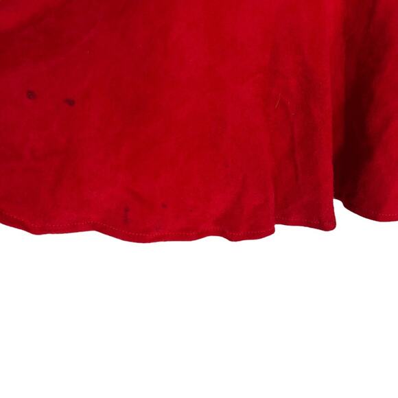 (Flawed) Karina Grimaldi Angelina Suede Mini Dress in Ruby NWT Small - Picture 8 of 14